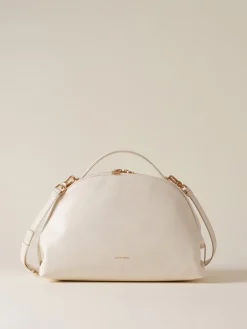 Vedi Tutti|Borse A Tracolla<Borbonese BAULETTO MEDIUM WHITE COTTON