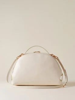 Vedi Tutti|Borse A Tracolla<Borbonese BAULETTO MEDIUM WHITE COTTON