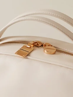 Vedi Tutti|Borse A Tracolla<Borbonese BAULETTO MEDIUM WHITE COTTON