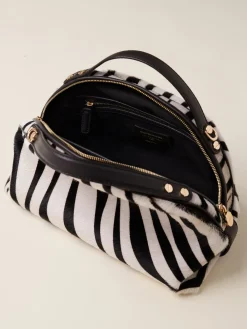 Vedi Tutti|Borse A Tracolla<Borbonese BAULETTO SMALL BIANCO/NERO/EBANO