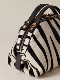 Vedi Tutti|Borse A Tracolla<Borbonese BAULETTO SMALL BIANCO/NERO/EBANO