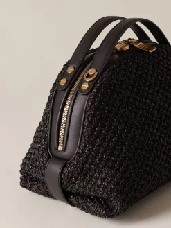 Vedi Tutti|Borse A Tracolla<Borbonese BAULETTO SMALL TESTA MORO/EBANO