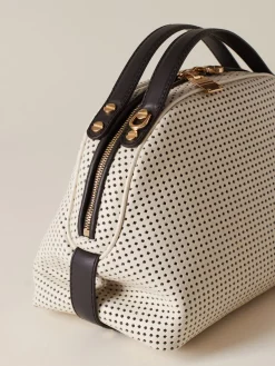 Vedi Tutti|Borse A Tracolla<Borbonese BAULETTO SMALL BIANCO/EBANO