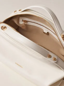 Vedi Tutti|Borse A Tracolla<Borbonese BAULETTO SMALL WHITE COTTON