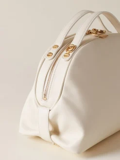 Vedi Tutti|Borse A Tracolla<Borbonese BAULETTO SMALL WHITE COTTON