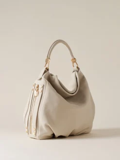 Vedi Tutti|Borse Hobo<Borbonese BICE BORSA HOBO MEDIUM WHITE COTTON