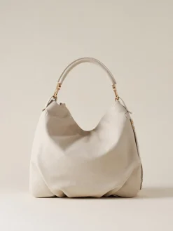 Vedi Tutti|Borse Hobo<Borbonese BICE BORSA HOBO MEDIUM WHITE COTTON