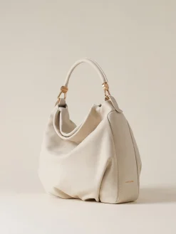 Vedi Tutti|Borse Hobo<Borbonese BICE BORSA HOBO MEDIUM WHITE COTTON