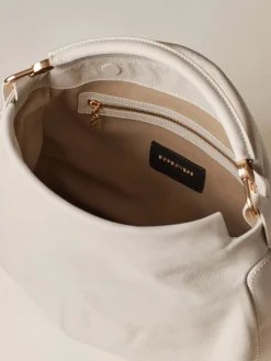 Vedi Tutti|Borse Hobo<Borbonese BICE BORSA HOBO MEDIUM WHITE COTTON
