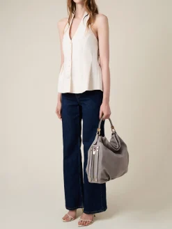 Vedi Tutti|Borse Hobo<Borbonese BICE BORSA HOBO MEDIUM SILVER SCREEN