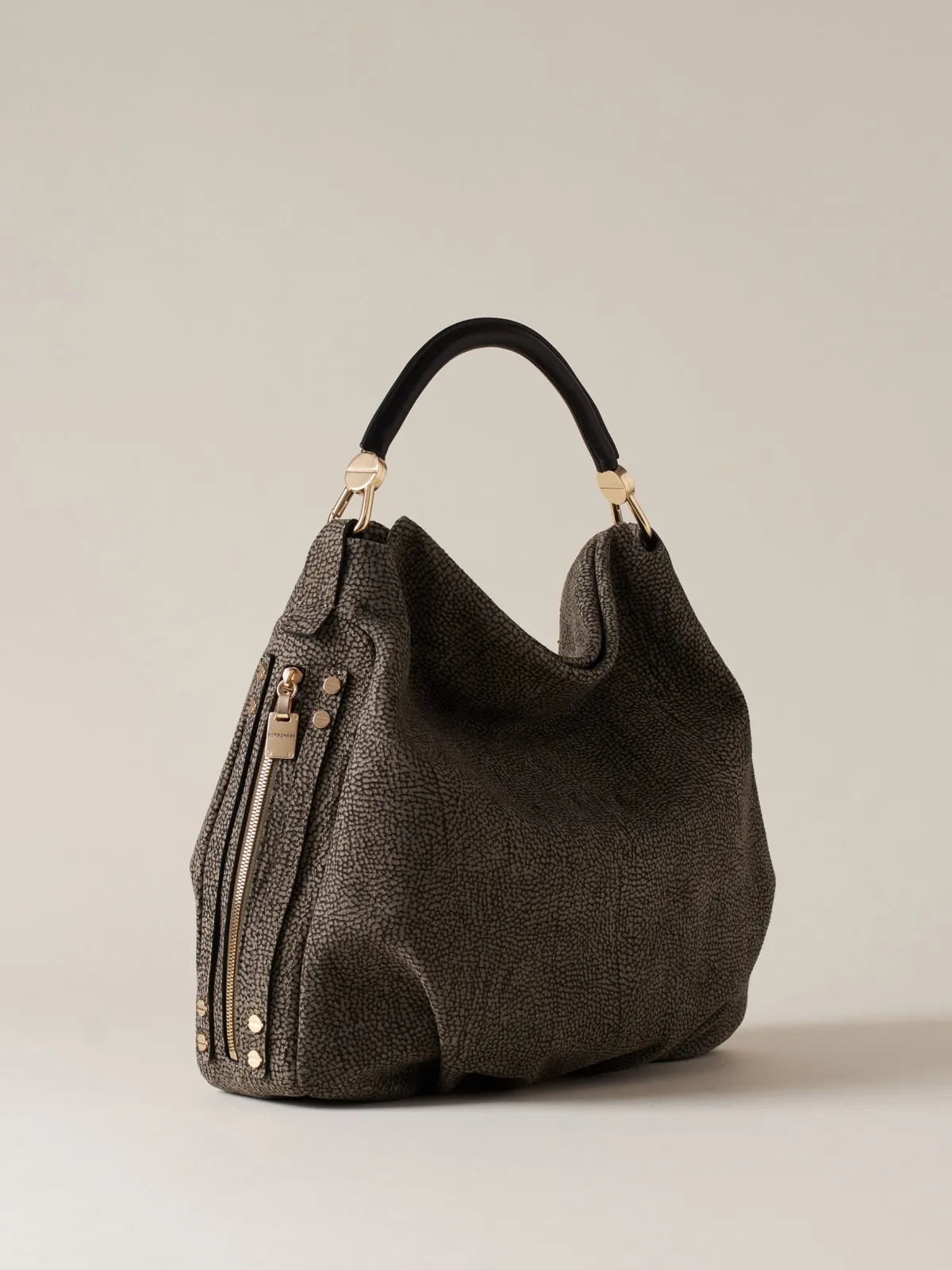 Borse A Spalla|Vedi Tutti<Borbonese BICE BORSA HOBO MEDIUM CLAY GREY