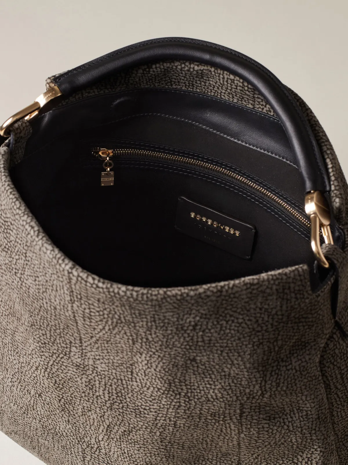 Borse A Spalla|Vedi Tutti<Borbonese BICE BORSA HOBO MEDIUM CLAY GREY