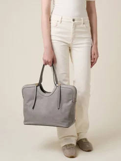 Vedi Tutti|Borse Shopping<Borbonese BICE BORSA SHOPPING LARGE SILVER SCREEN