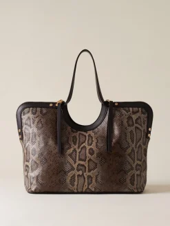 Vedi Tutti|Borse Shopping<Borbonese BICE BORSA SHOPPING LARGE MARRONE/EBANO