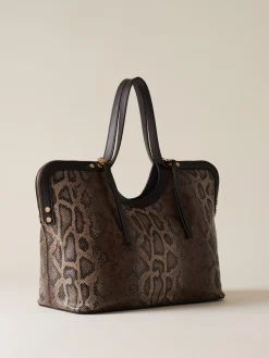 Vedi Tutti|Borse Shopping<Borbonese BICE BORSA SHOPPING LARGE MARRONE/EBANO
