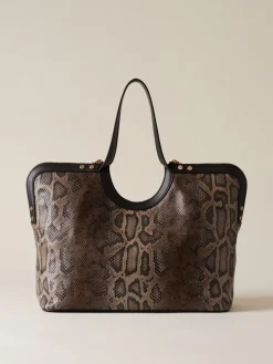 Vedi Tutti|Borse Shopping<Borbonese BICE BORSA SHOPPING LARGE MARRONE/EBANO