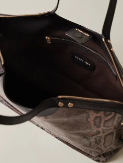 Vedi Tutti|Borse Shopping<Borbonese BICE BORSA SHOPPING LARGE MARRONE/EBANO