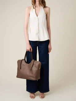 Vedi Tutti|Borse Shopping<Borbonese BICE BORSA SHOPPING LARGE MUD