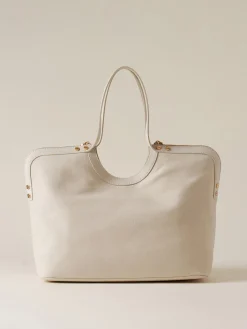 Vedi Tutti|Borse Shopping<Borbonese BICE BORSA SHOPPING LARGE WHITE COTTON