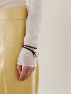 Gioielli<Borbonese BRACCIALE A DOPPIO GIRO VITE BRONZO NATURALE/NERO