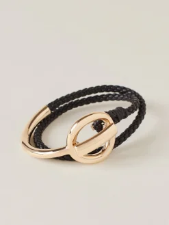Gioielli<Borbonese BRACCIALE A DOPPIO GIRO VITE BRONZO NATURALE/NERO