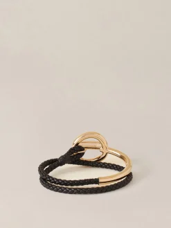 Gioielli<Borbonese BRACCIALE A DOPPIO GIRO VITE BRONZO NATURALE/NERO