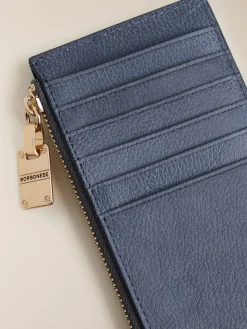 Vedi Tutti|Portafogli<Borbonese BUSTA PORTACARTE MEDIUM BLU LAPIS