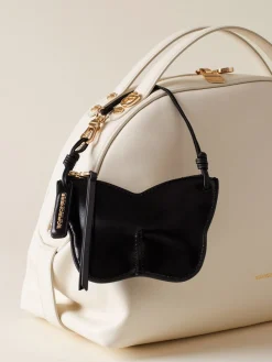 Vedi Tutti|Portachiavi<Borbonese CHARM BORBOLETINA NERO