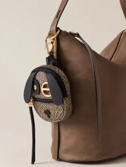 Vedi Tutti|Portachiavi<Borbonese CHARM CANE OP NATURALE/NERO