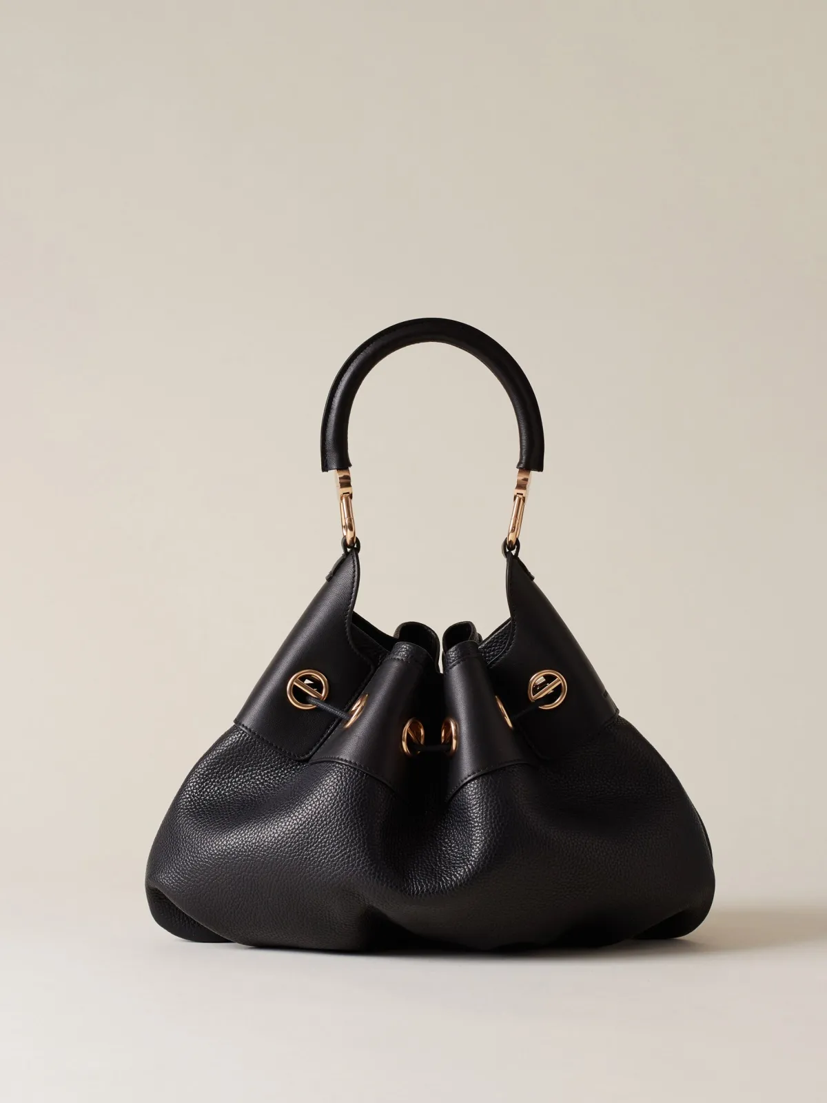 Vedi Tutti|Borse Hobo<Borbonese COLLIER BORSA HOBO MEDIUM NERO