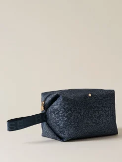 Vedi Tutti|Beauty Case<Borbonese COSMETIC CASE CLASSICA MEDIUM BLU LAPIS