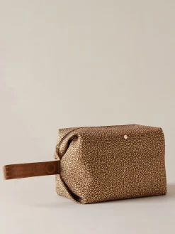 Vedi Tutti|Beauty Case<Borbonese COSMETIC CASE CLASSICA MEDIUM BEIGE/MARRONE