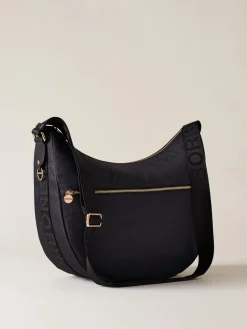Vedi Tutti|Borse A Tracolla<Borbonese ECO LINE LUNA BAG MEDIUM DARK BLACK