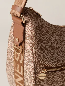 Vedi Tutti|Borse A Tracolla<Borbonese ECO LINE LUNA BAG MEDIUM BEIGE/MARRONE