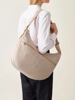 Vedi Tutti|Beauty Case<Borbonese ECO LINE LUNA BAG MEDIUM SABBIA