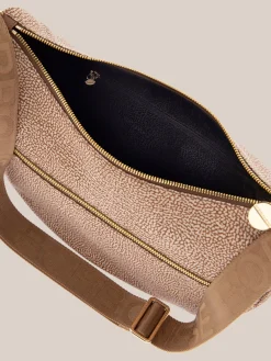 Vedi Tutti|Borse A Tracolla<Borbonese ECO LINE LUNA BAG MIDDLE BEIGE/MARRONE