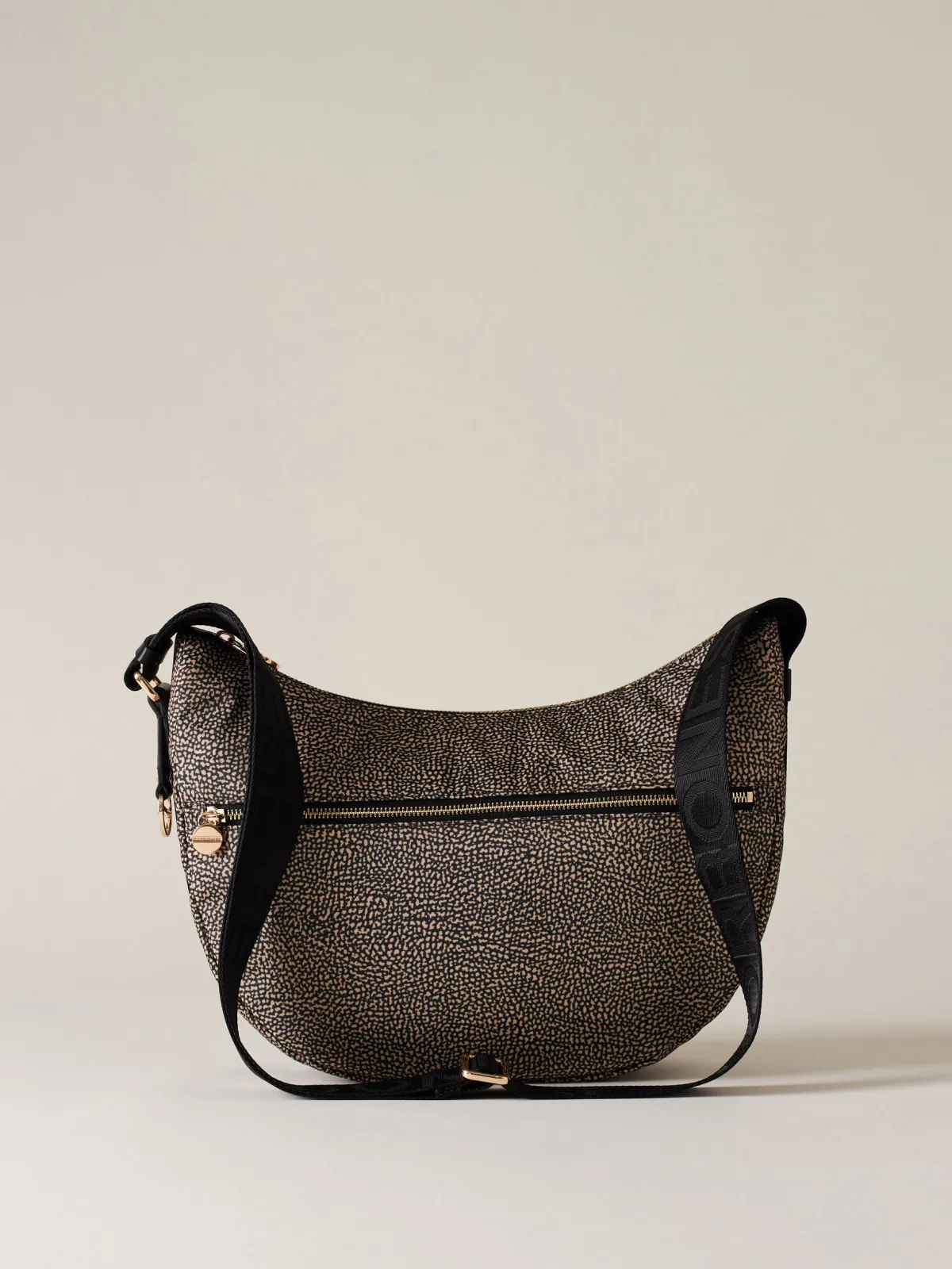 Vedi Tutti|Borse A Tracolla<Borbonese ECO LINE LUNA BAG MIDDLE OP NATURALE/NERO