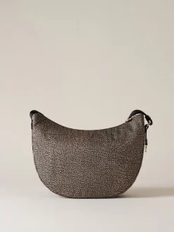 Vedi Tutti|Borse A Tracolla<Borbonese ECO LINE LUNA BAG MIDDLE OP NATURALE/NERO