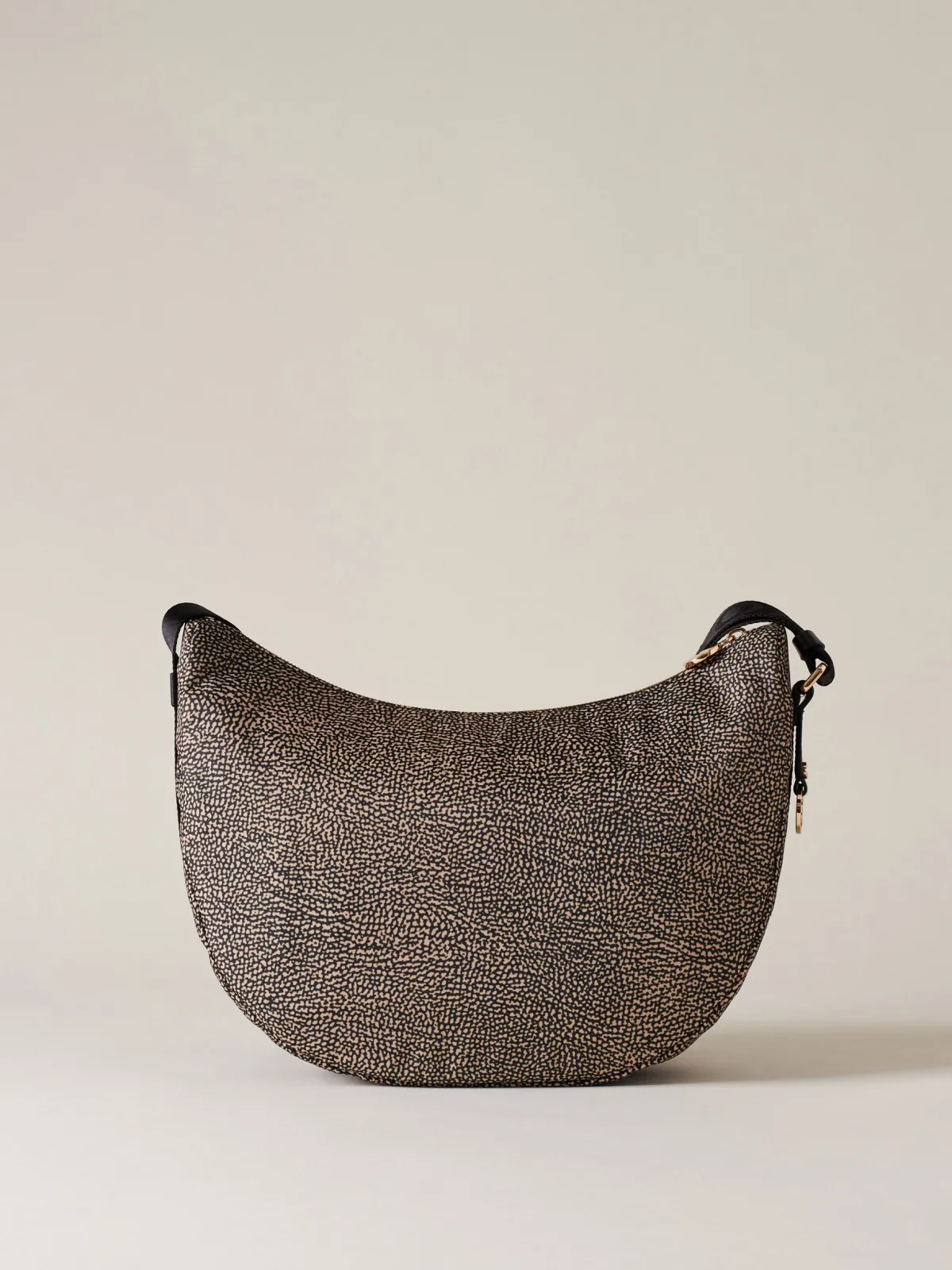 Vedi Tutti|Borse A Tracolla<Borbonese ECO LINE LUNA BAG MIDDLE OP NATURALE/NERO