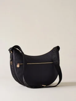 Vedi Tutti|Borse A Tracolla<Borbonese ECO LINE LUNA BAG MIDDLE DARK BLACK