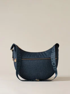 Vedi Tutti|Borse A Tracolla<Borbonese ECO LINE LUNA BAG MIDDLE BLU LAPIS