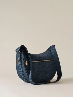 Vedi Tutti|Borse A Tracolla<Borbonese ECO LINE LUNA BAG MIDDLE BLU LAPIS