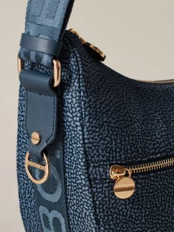 Vedi Tutti|Borse A Tracolla<Borbonese ECO LINE LUNA BAG MIDDLE BLU LAPIS