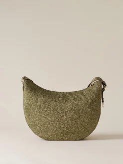 Vedi Tutti|Borse A Tracolla<Borbonese ECO LINE LUNA BAG MIDDLE OLIVE