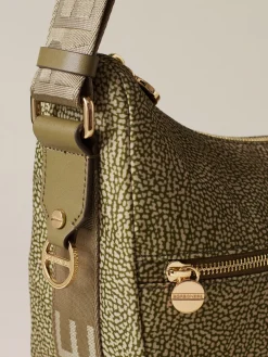 Vedi Tutti|Borse A Tracolla<Borbonese ECO LINE LUNA BAG MIDDLE OLIVE