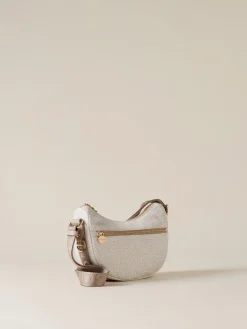 Vedi Tutti|Borse A Tracolla<Borbonese ECO LINE LUNA BAG MINI WHITE COTTON