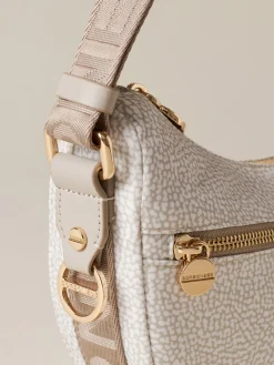 Vedi Tutti|Borse A Tracolla<Borbonese ECO LINE LUNA BAG MINI WHITE COTTON