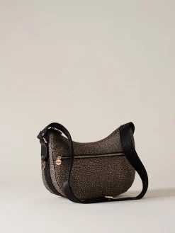 Vedi Tutti|Borse A Tracolla<Borbonese ECO LINE LUNA BAG SMALL OP NATURALE/NERO