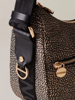 Vedi Tutti|Borse A Tracolla<Borbonese ECO LINE LUNA BAG SMALL OP NATURALE/NERO