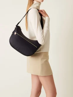Vedi Tutti|Borse A Tracolla<Borbonese ECO LINE LUNA BAG SMALL DARK BLACK